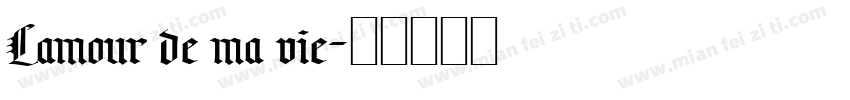 Lamour de ma vie字体转换